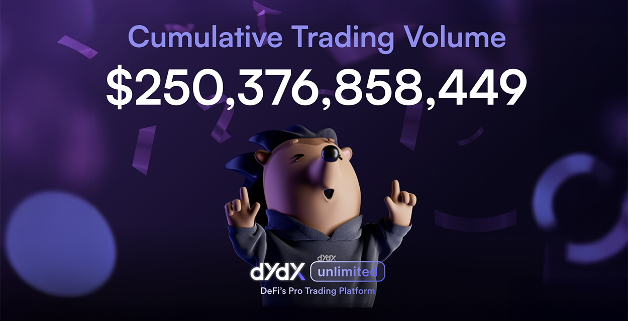 dYdX supera los $250 mil millones en volumen operado en V4