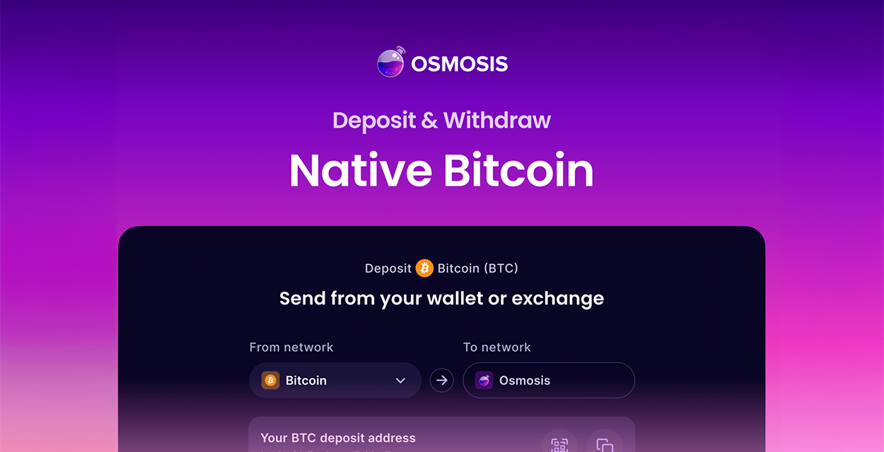 Transferencias de Bitcoin a Osmosis: Más Simples que Nunca