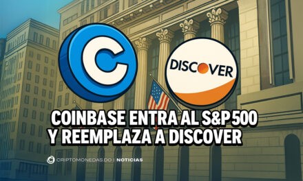 Coinbase entra al S&P500 y reemplaza a Discover