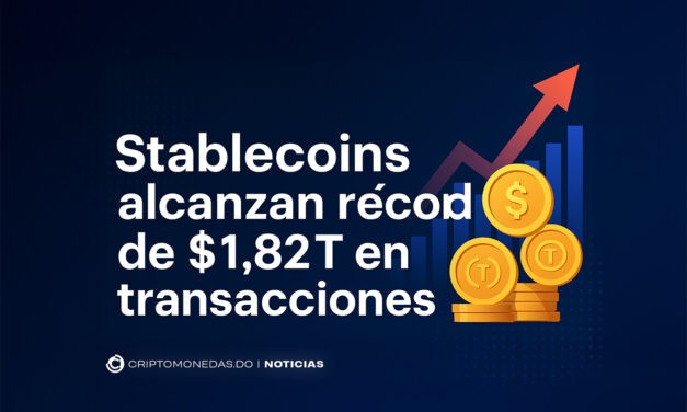 Stablecoins alcanzan récord de $1.82T en transacciones